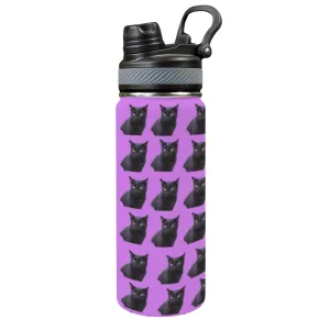 Black Cat Water Bottle