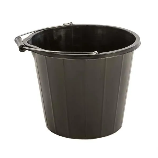Black Plastic Bucket