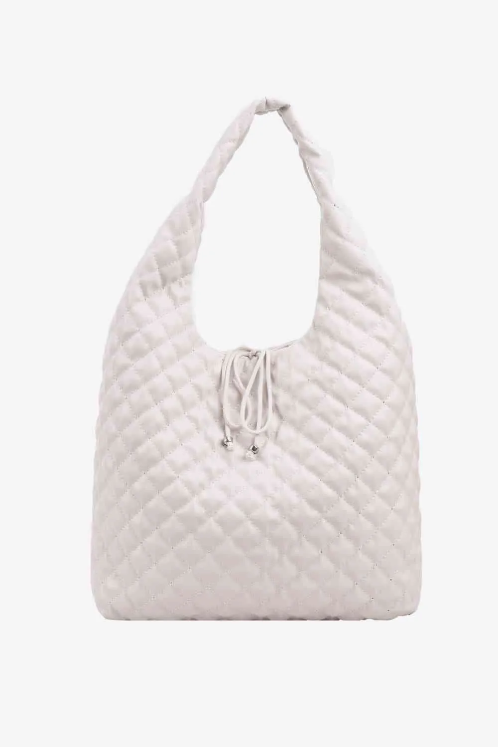 Black Quilted Oversized PU Leather Handbag