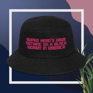 Black Woman Superhero's Bucket Hat