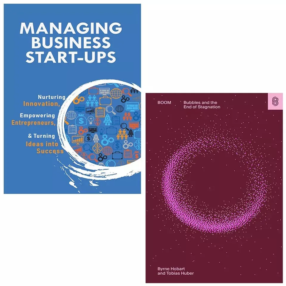 Boom Bubbles Byrne Hobart (HB), Managing Business Start-Ups 2 Books Set