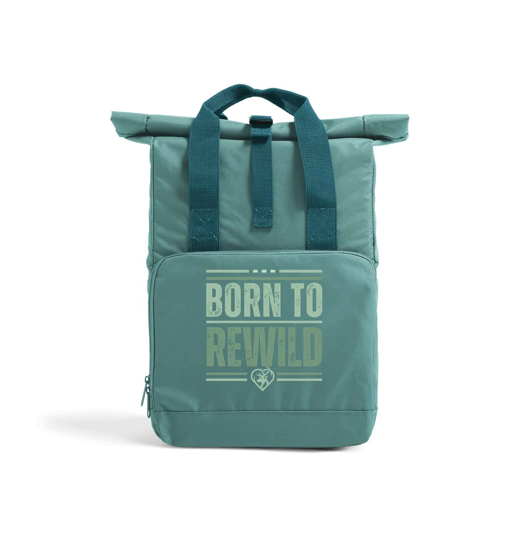 Born to Rewild Recycled Roll-Top Backpack