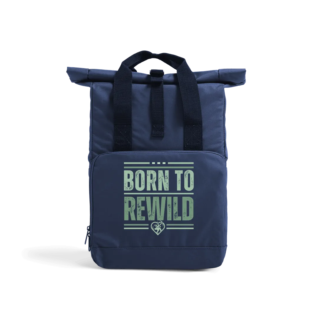 Born to Rewild Recycled Roll-Top Backpack