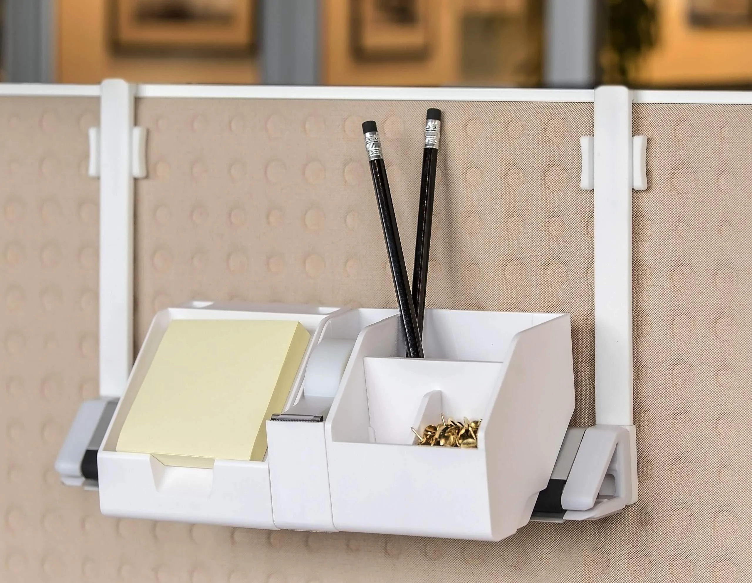 Bostitch Konnect Cubicle Hanger for Rails, Fits 2-3.5" Cube Walls, Set of 2 (KT-RAILHANGER3)
