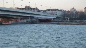 Bridge Along Danube River in Budapest