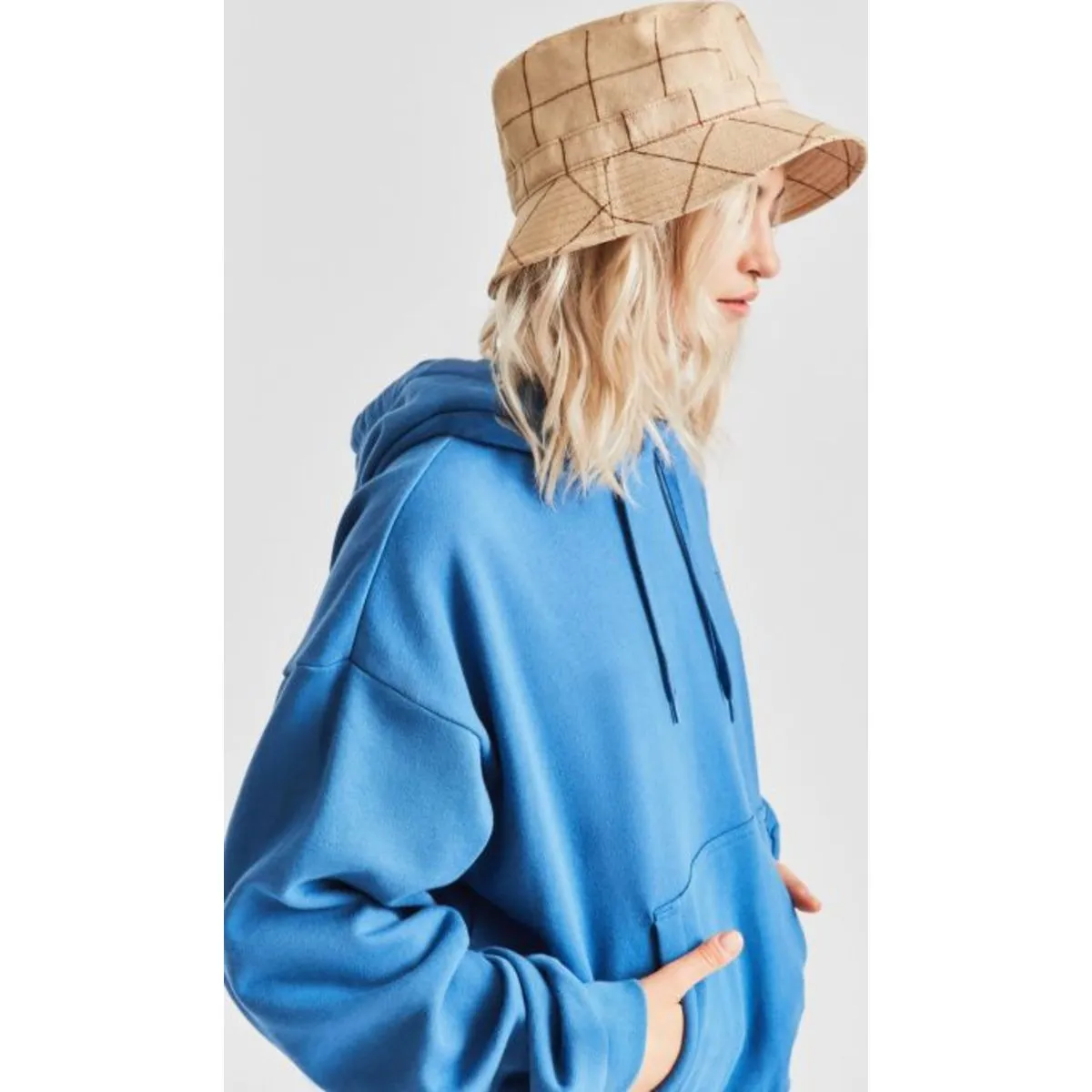 Bromley Bucket Hat - Tan Plaid