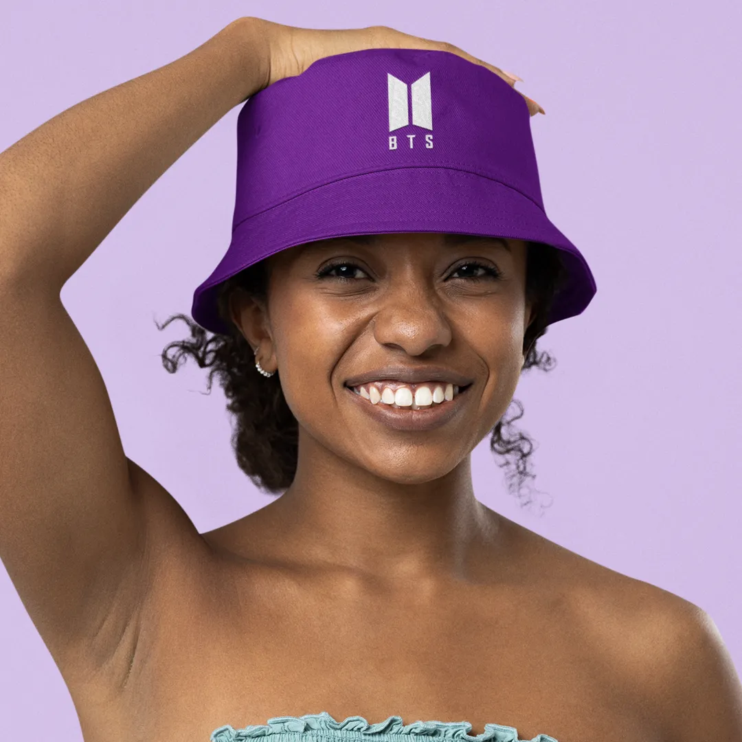 BTS logo Bucket Hat Purple