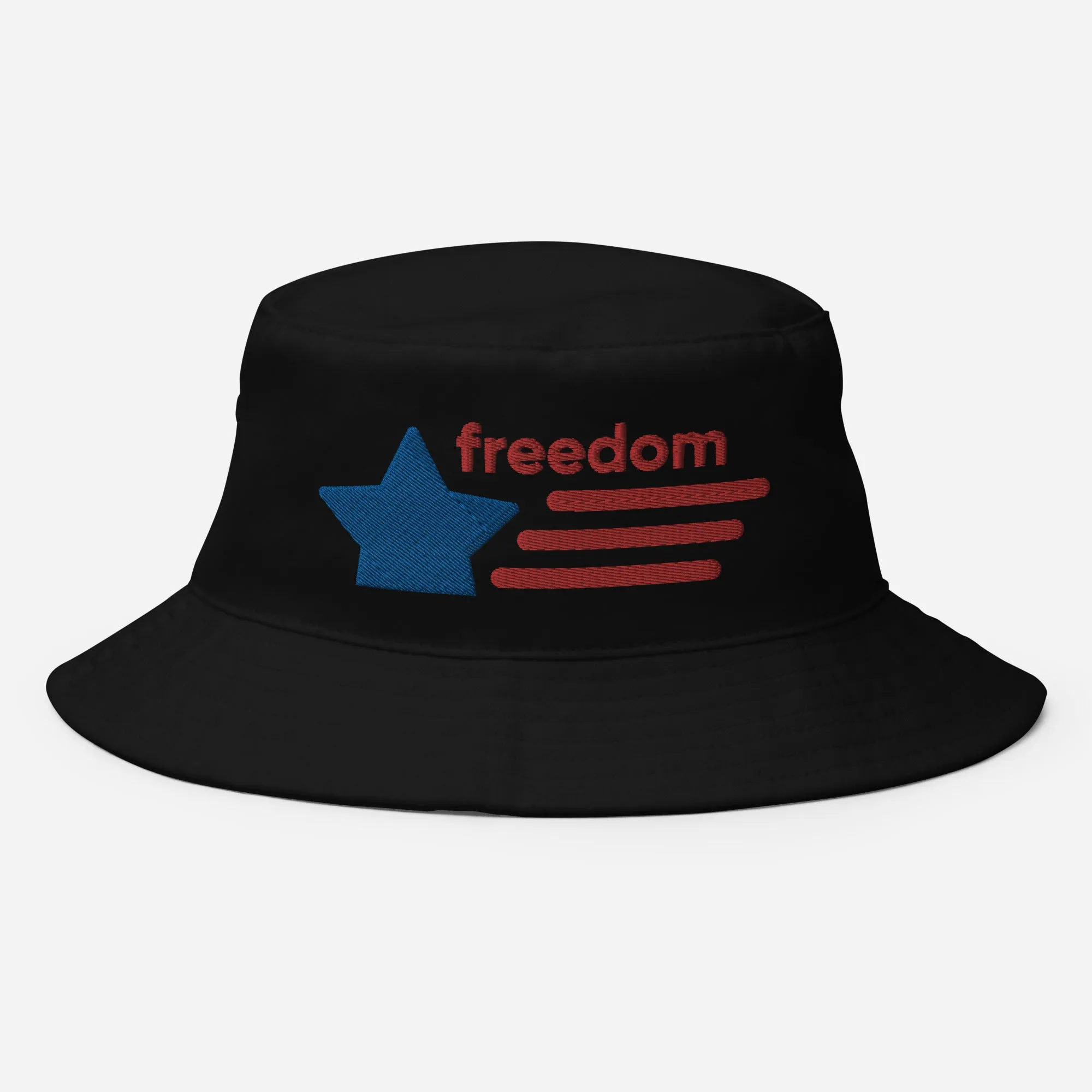 Bucket Hat, Customized Hat, Freedom Hat, Embroidered Hat