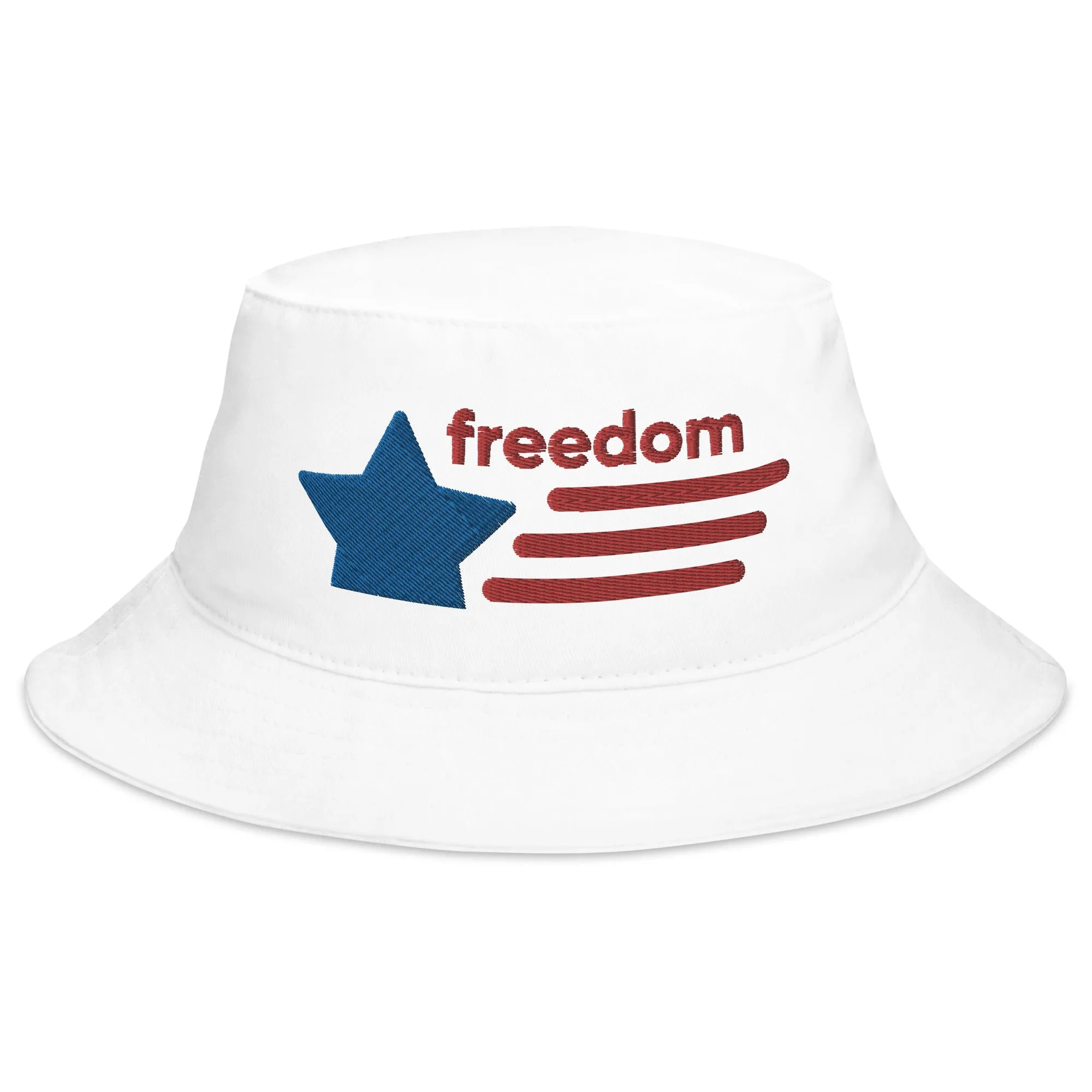 Bucket Hat, Customized Hat, Freedom Hat, Embroidered Hat