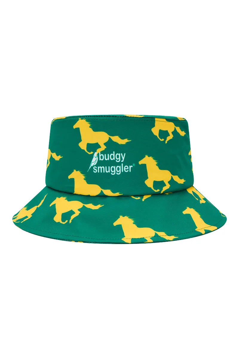 Bucket Hat In Daryls The Horses Green and Gold