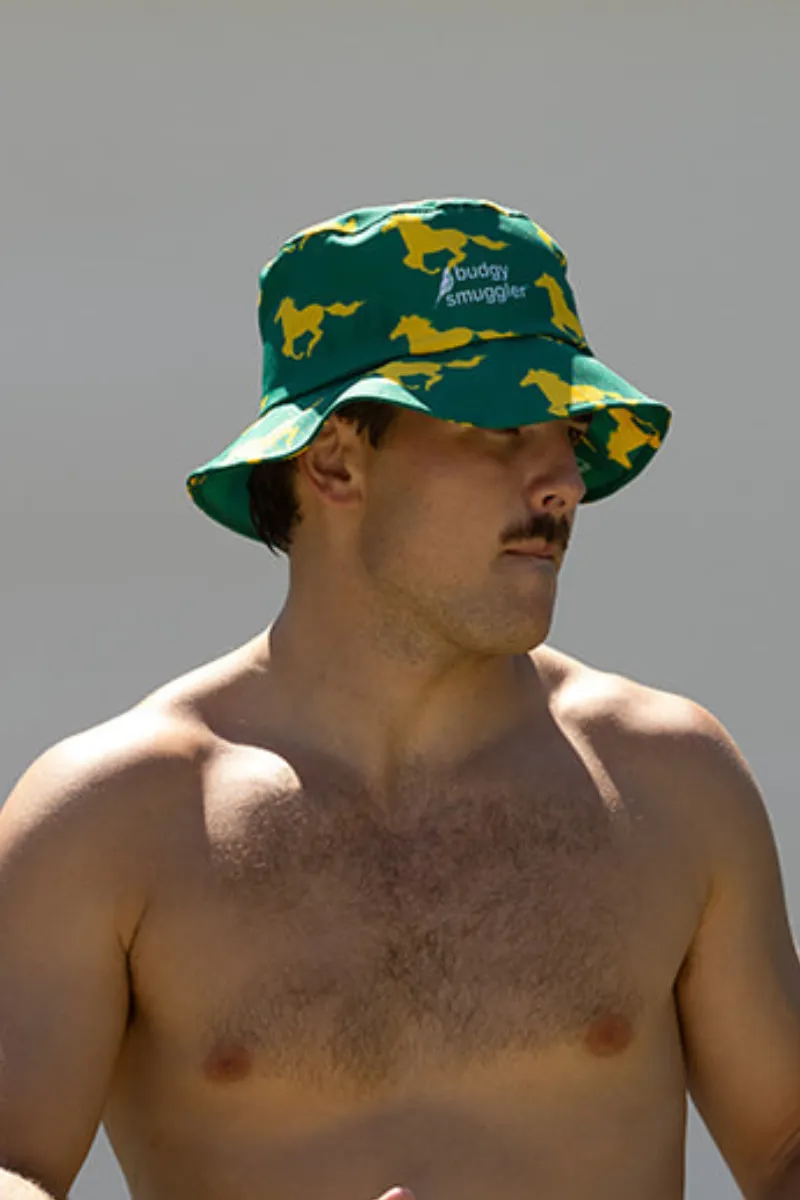 Bucket Hat In Daryls The Horses Green and Gold