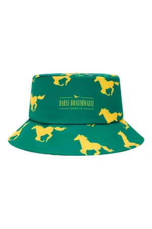 Bucket Hat In Daryls The Horses Green and Gold