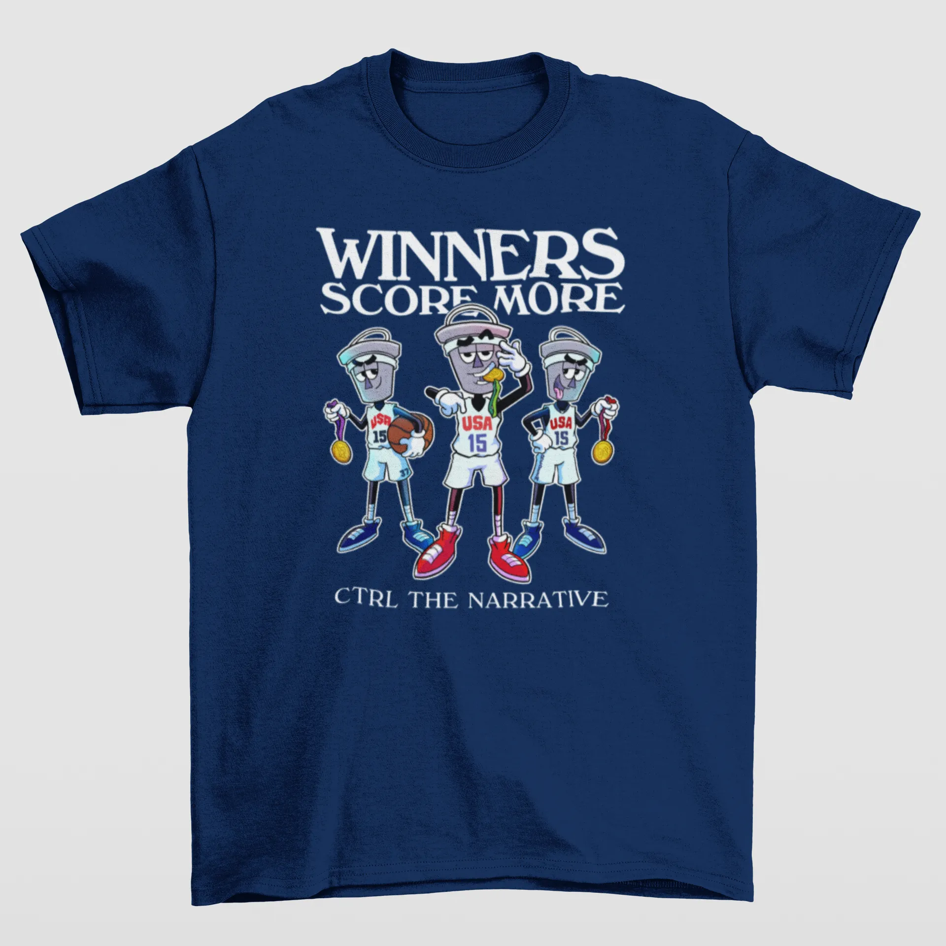 Bucket Man Olympic Navy Shirt | Elevated Tee