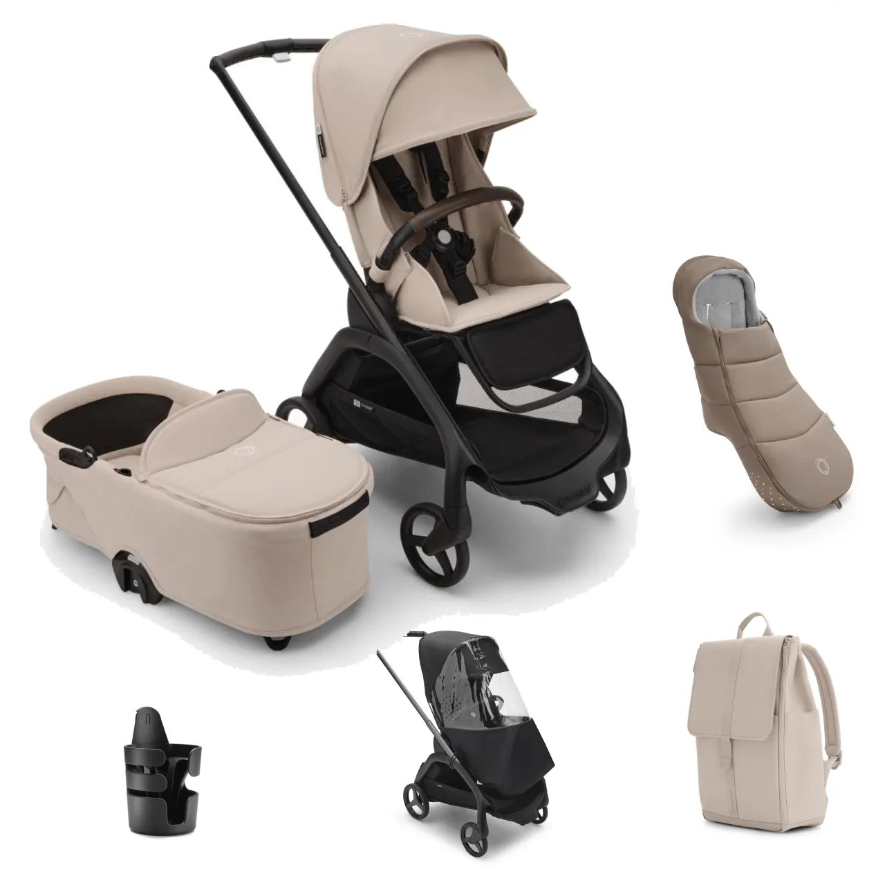 Bugaboo Dragonfly Pushchair Essential Bundle - Desert Taupe