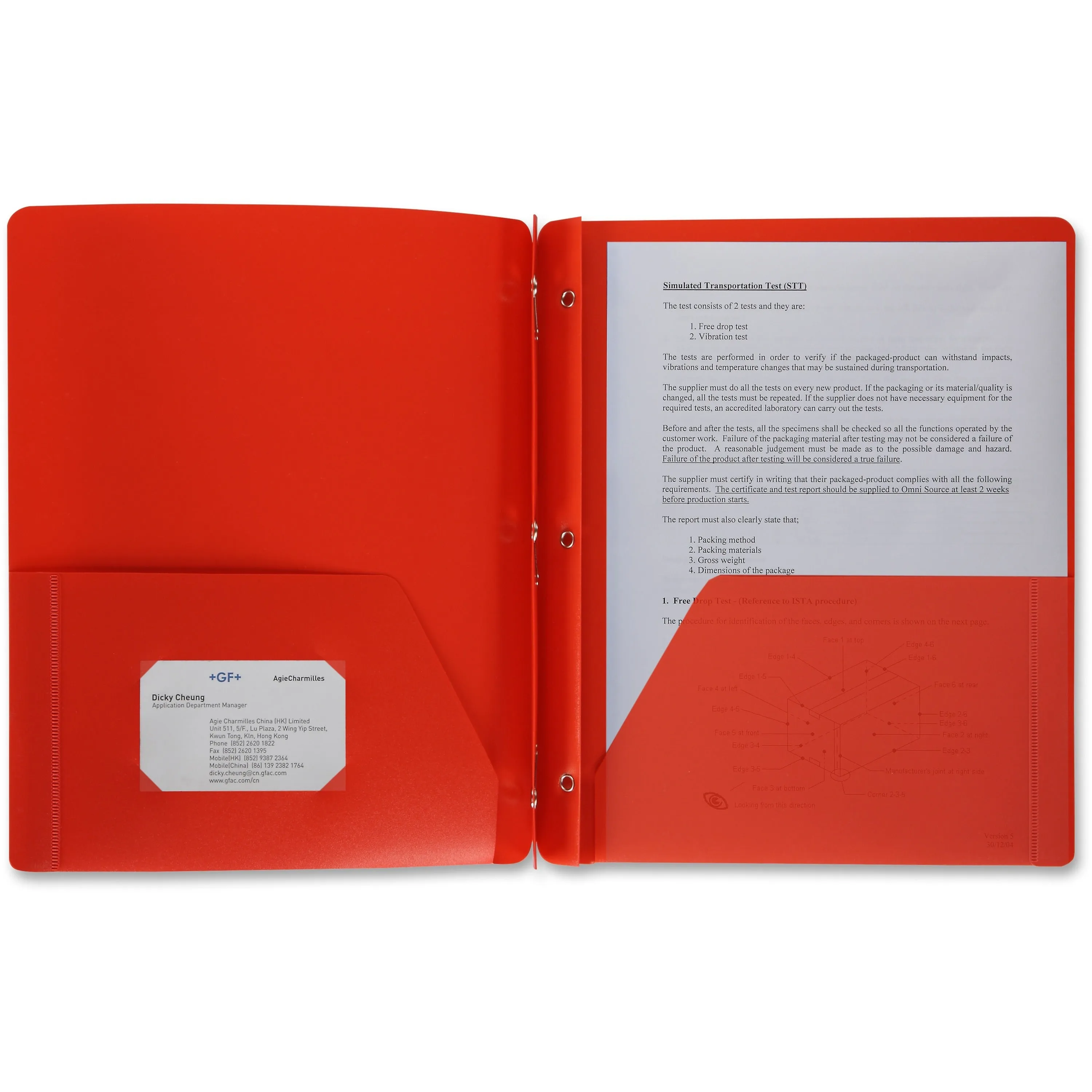 Business Source 3-Hole Punched Poly Portfolios