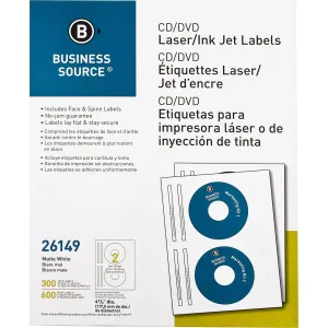 Business Source Laser/Inkjet CD/DVD Labels