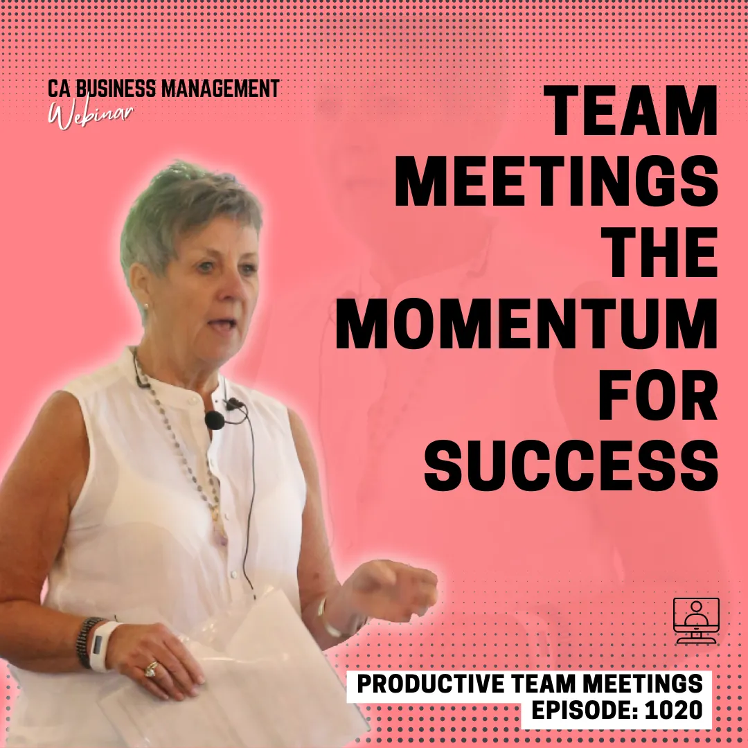 CA WEBINAR: Productive Team Meetings