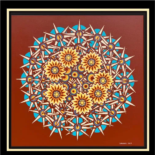 Cactus Mandala - Original 24"x24"
