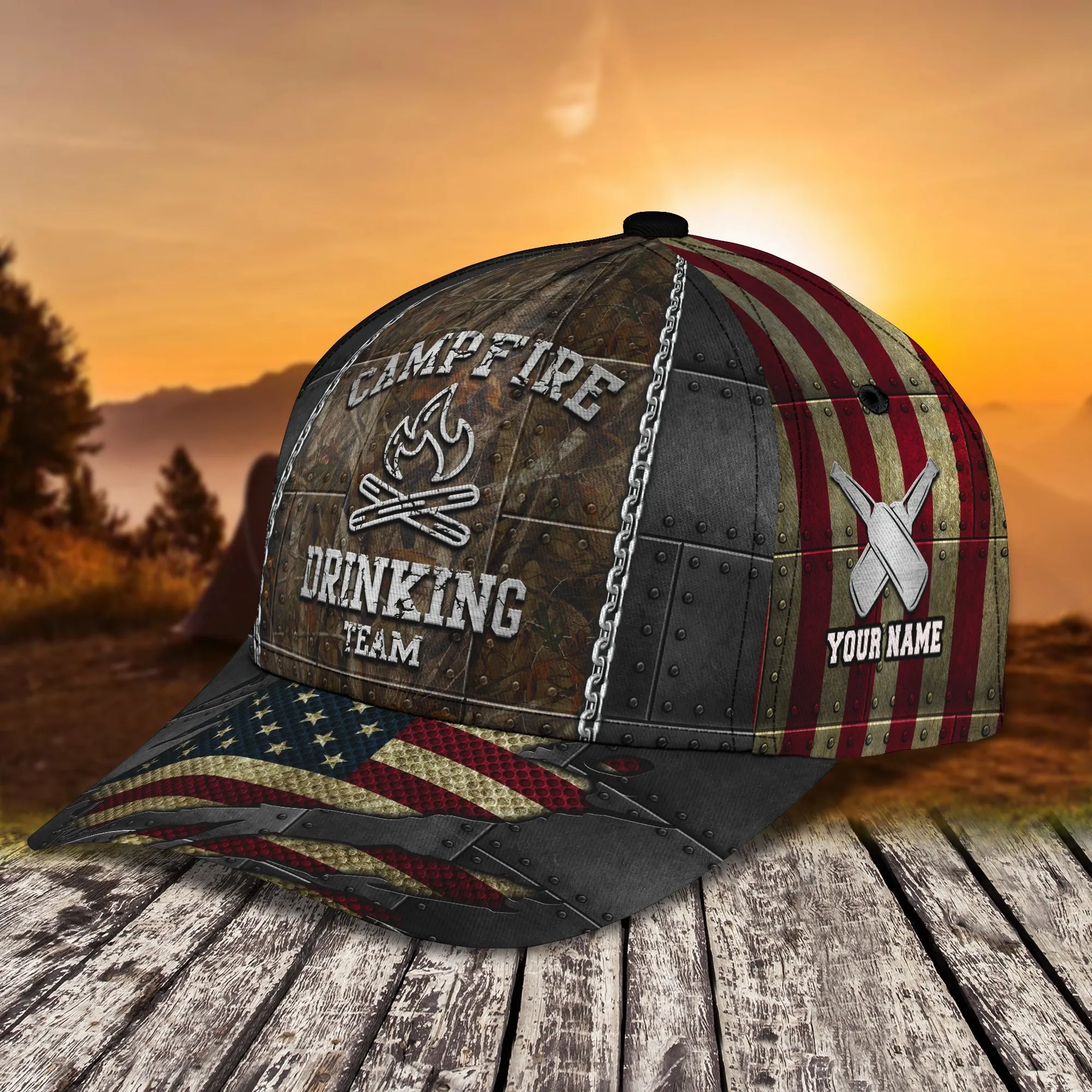 Campfire - Personalized Name Cap - Nsd99