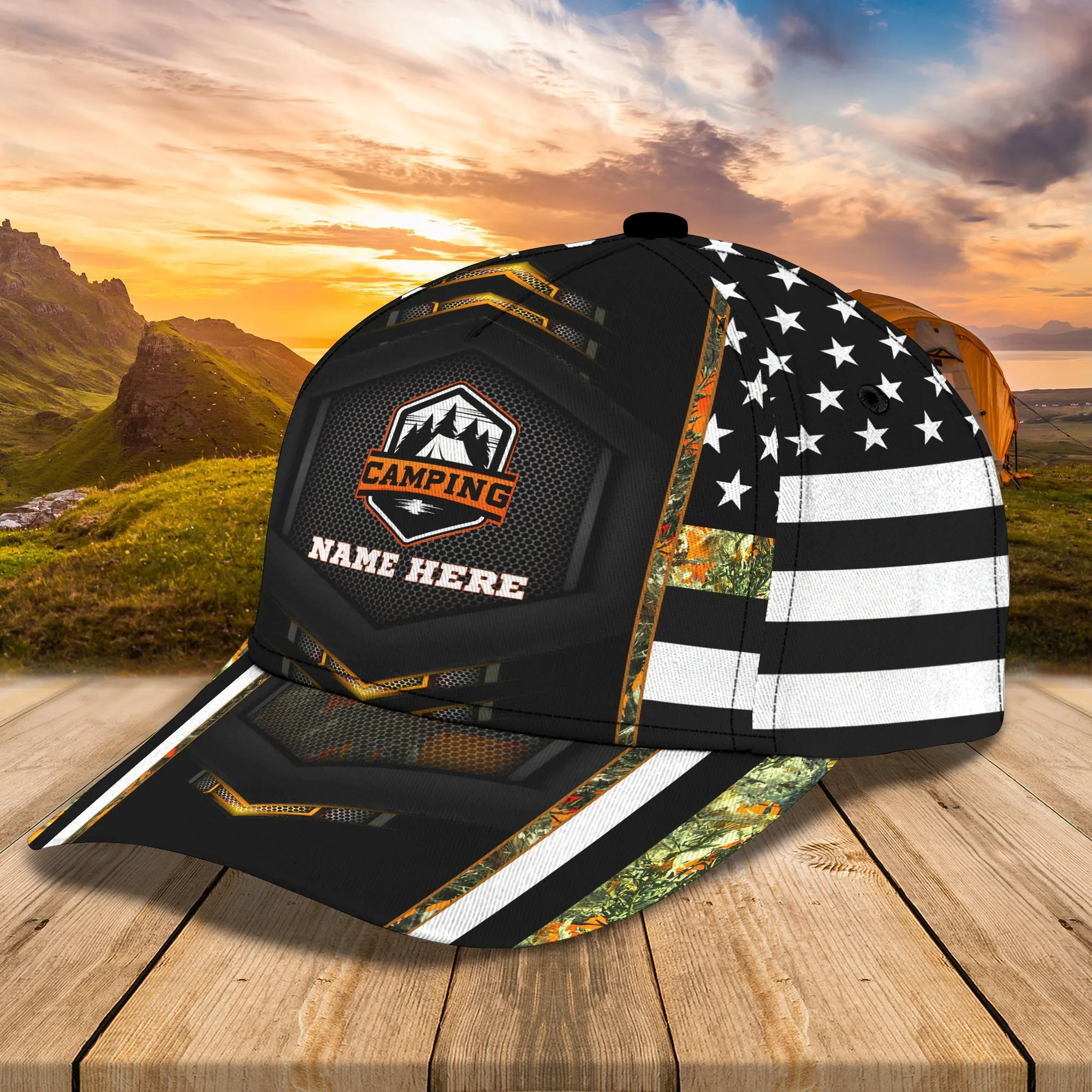 CAMPING 02 - Personalized Name Cap - Nsd99