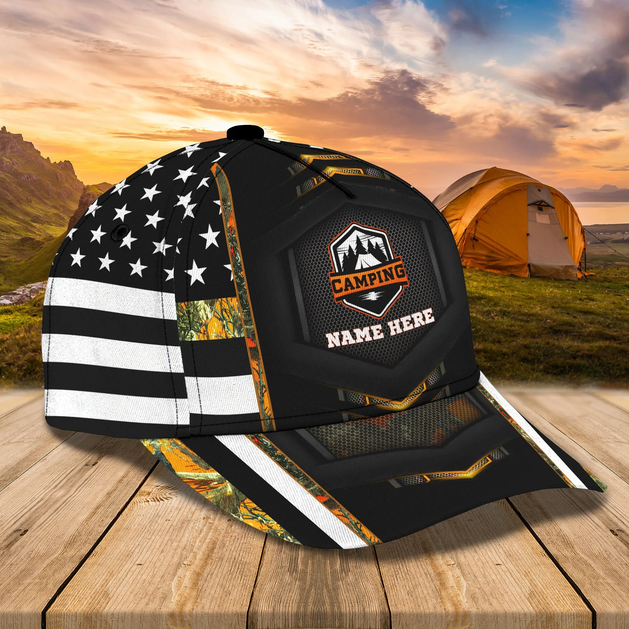 CAMPING 02 - Personalized Name Cap - Nsd99