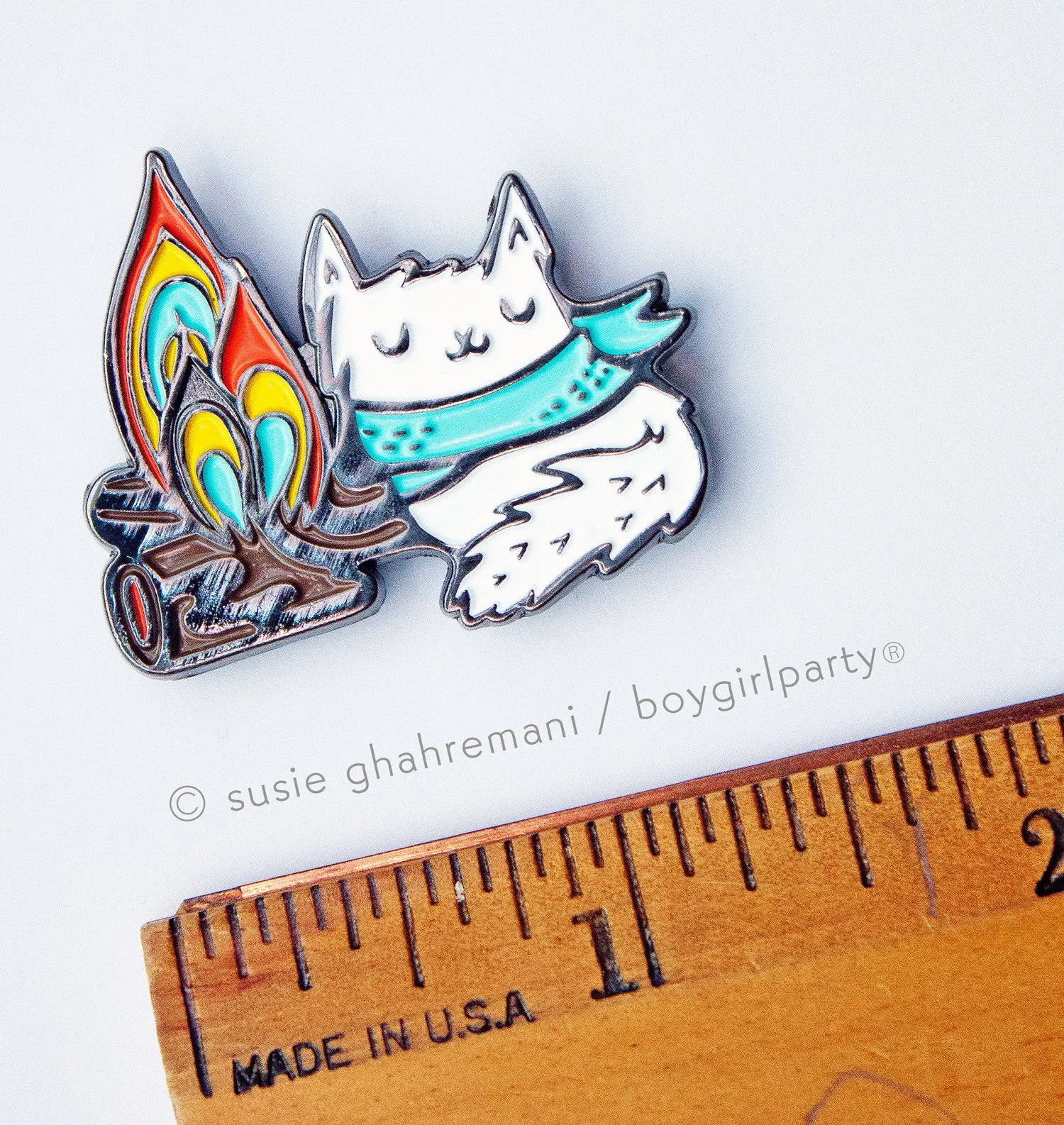 Camping Cat Enamel Pin - Cat Pin - Adventure Enamel Pin by boygirlparty