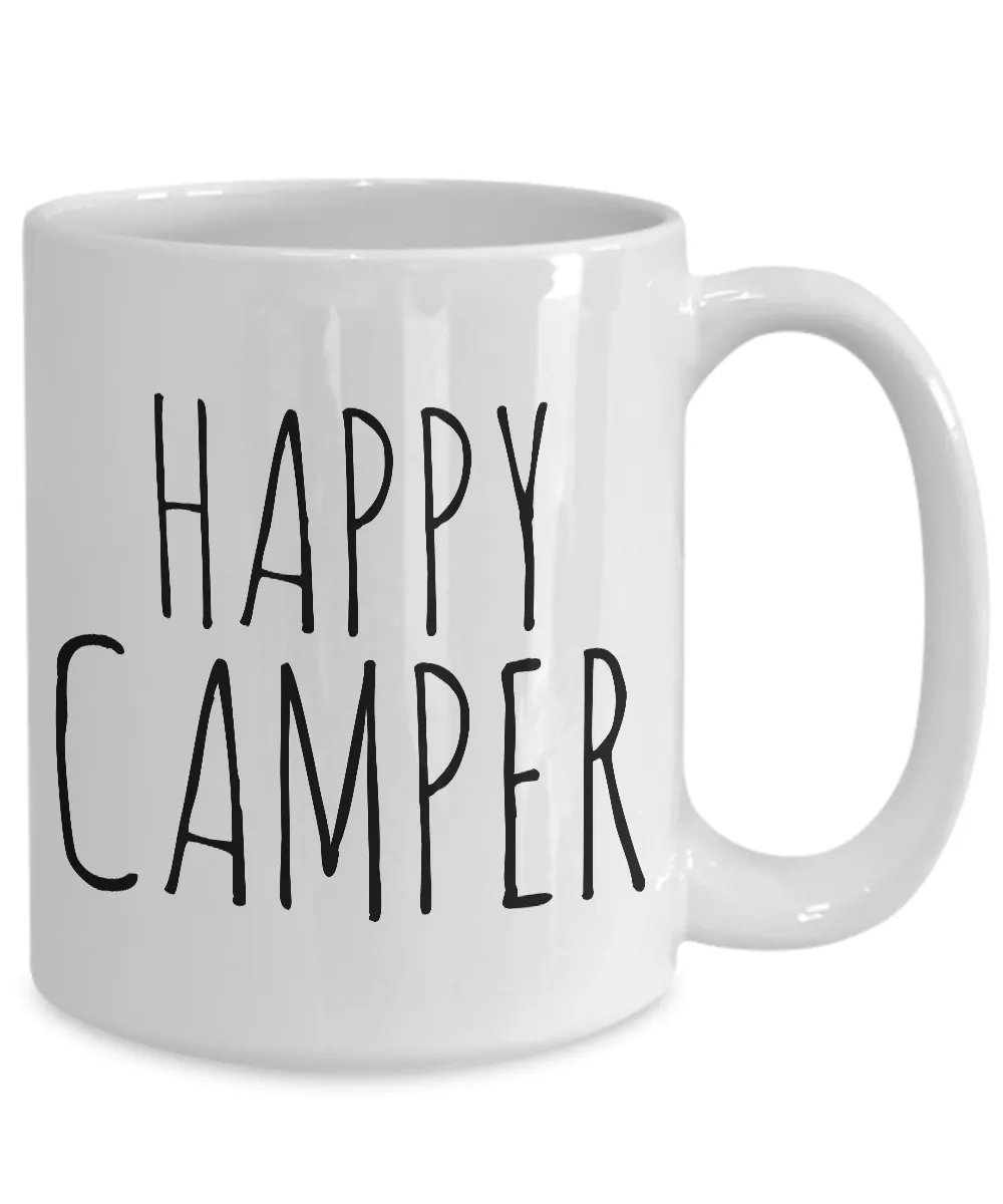 Camping Gifts - Camping Mug - Happy Camper Camping Coffee Mug