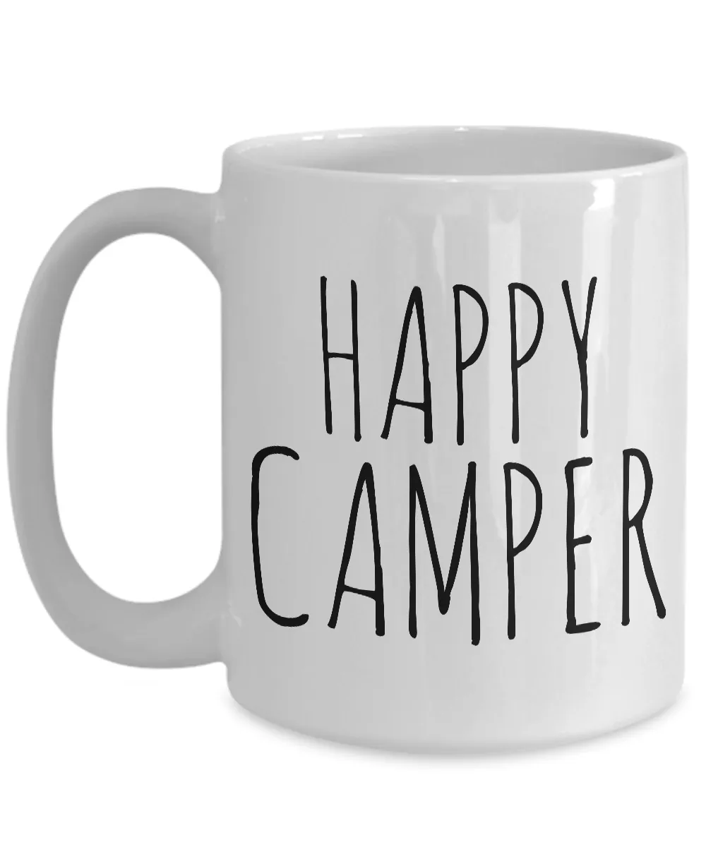 Camping Gifts - Camping Mug - Happy Camper Camping Coffee Mug