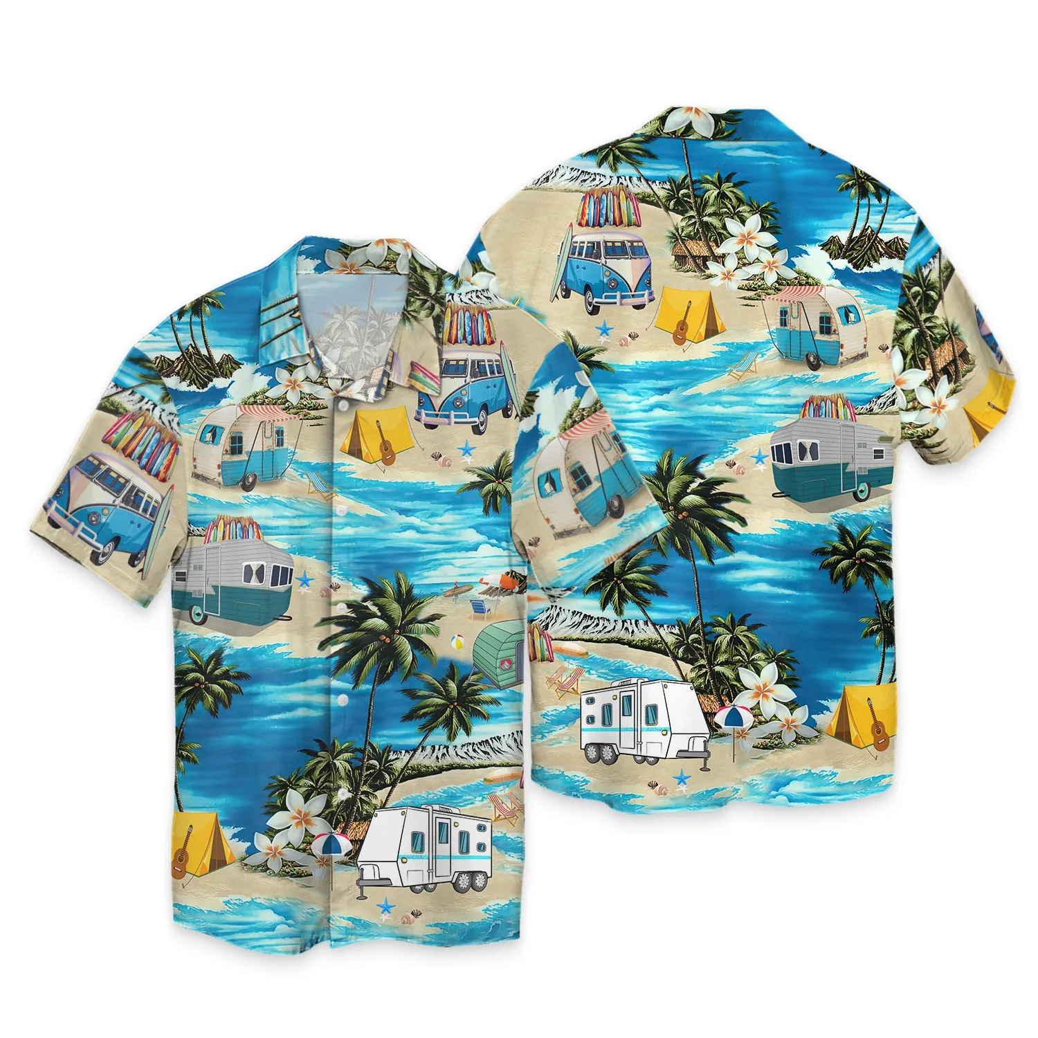Camping Hawaiian Shirt  - TD96