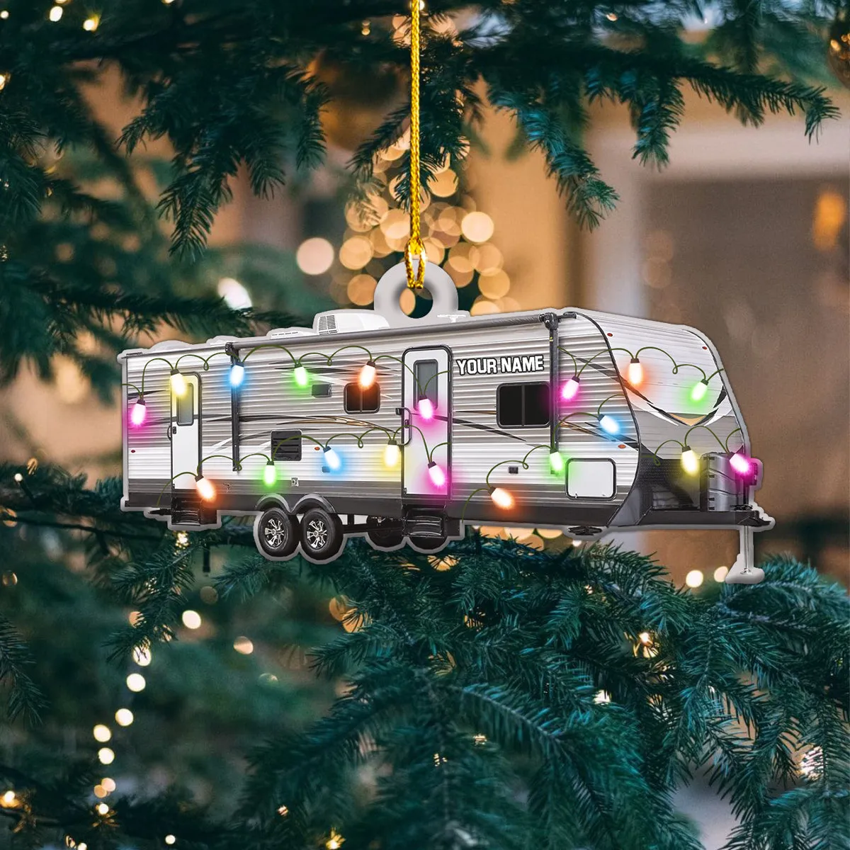 Camping Ornament Christmas Camping Car Custom Shaped Ornament Camping Lover Gifts
