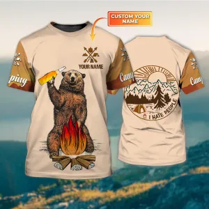 CAMPING - Personalized Name 3D Tshirt - HTA