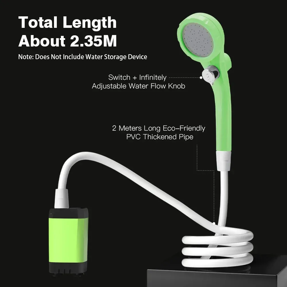 Camping Shower Pump RV Outdoor Shower Kit Camp w/Full Screen Digital Display