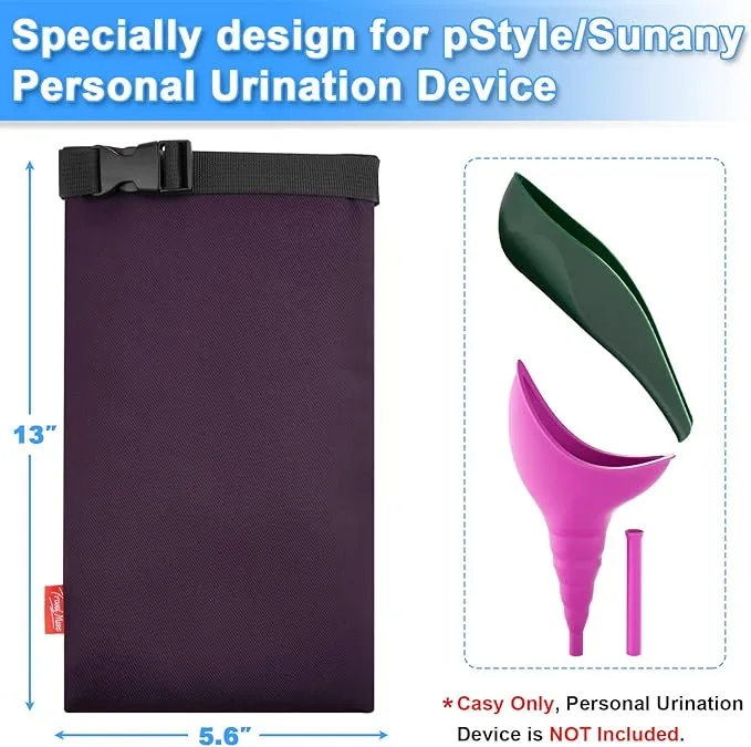 Carrying Case for pStyle Sunany Female Urination Device, Portable Pee Funnel Storage Pouch, Waterproof Reusable Discreet Carrying Bag, Adjustable Urinal Protective Travel Case for Travel and Outdoor