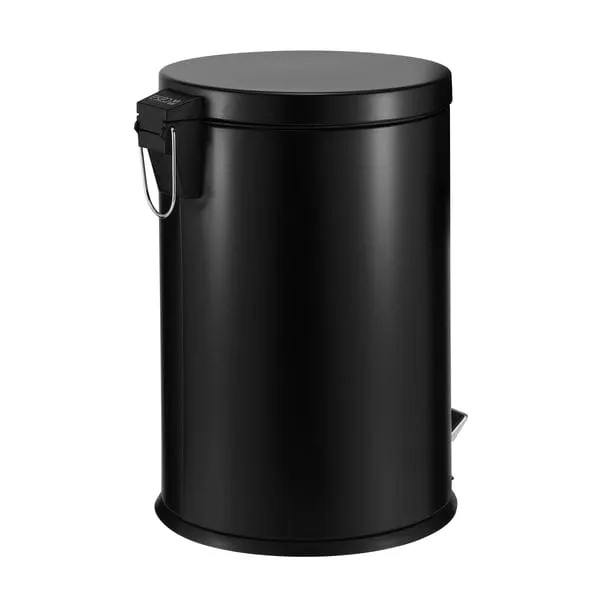 Casa Roma 20L Steel Pedal Bin Black Matte KB7035-20LB