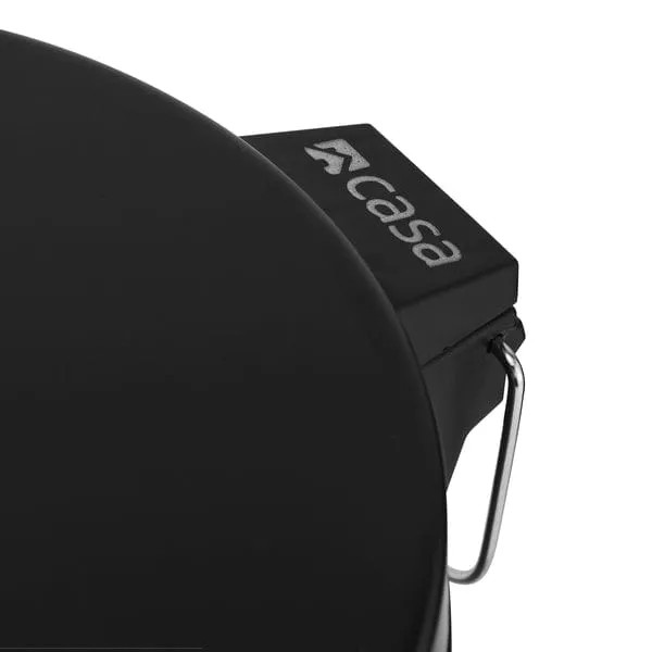 Casa Roma 20L Steel Pedal Bin Black Matte KB7035-20LB