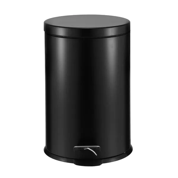 Casa Roma 20L Steel Pedal Bin Black Matte KB7035-20LB