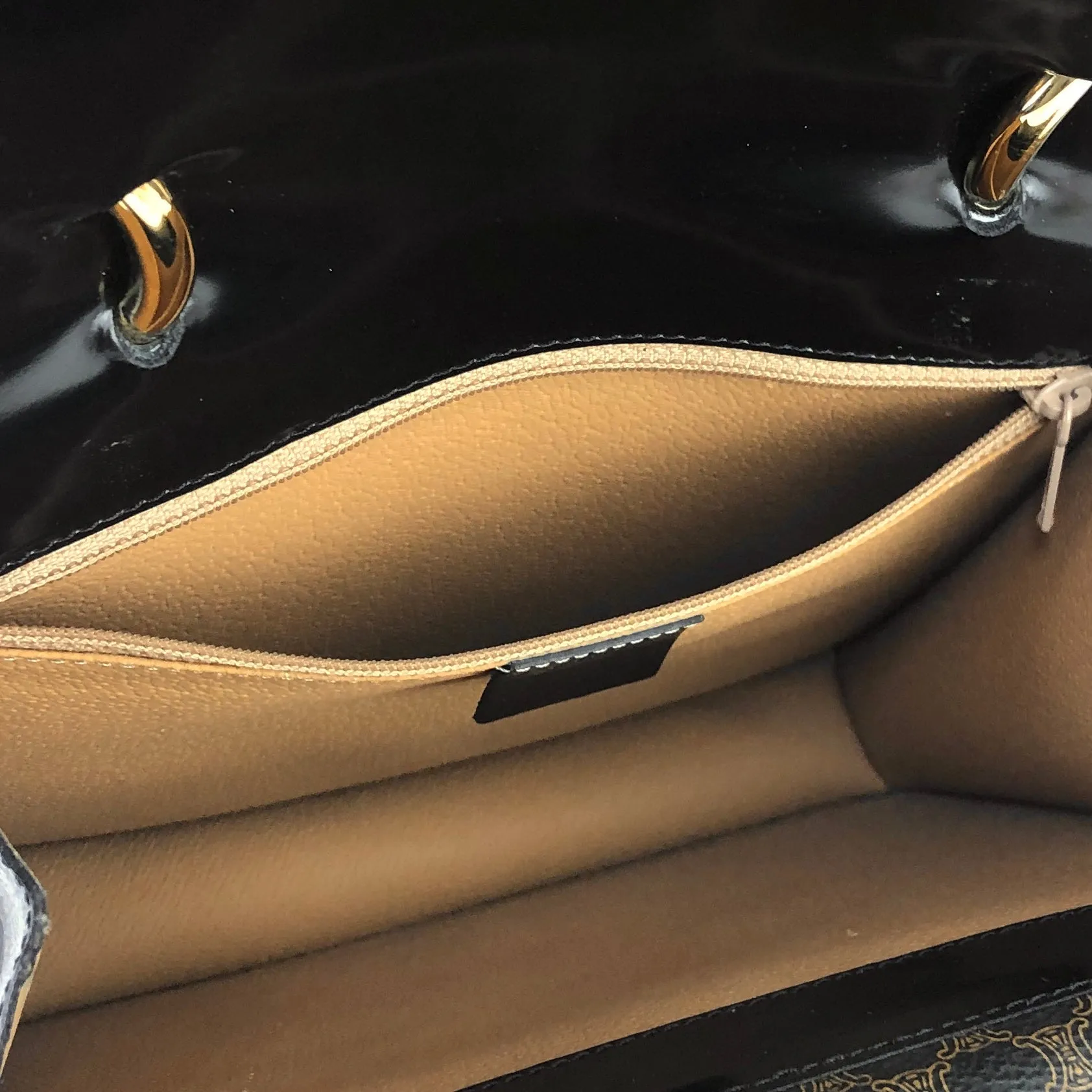 CELINE Macadam Gancini Double flap Tophandle Handbag Black Vintage Old CELINE wk3uhd