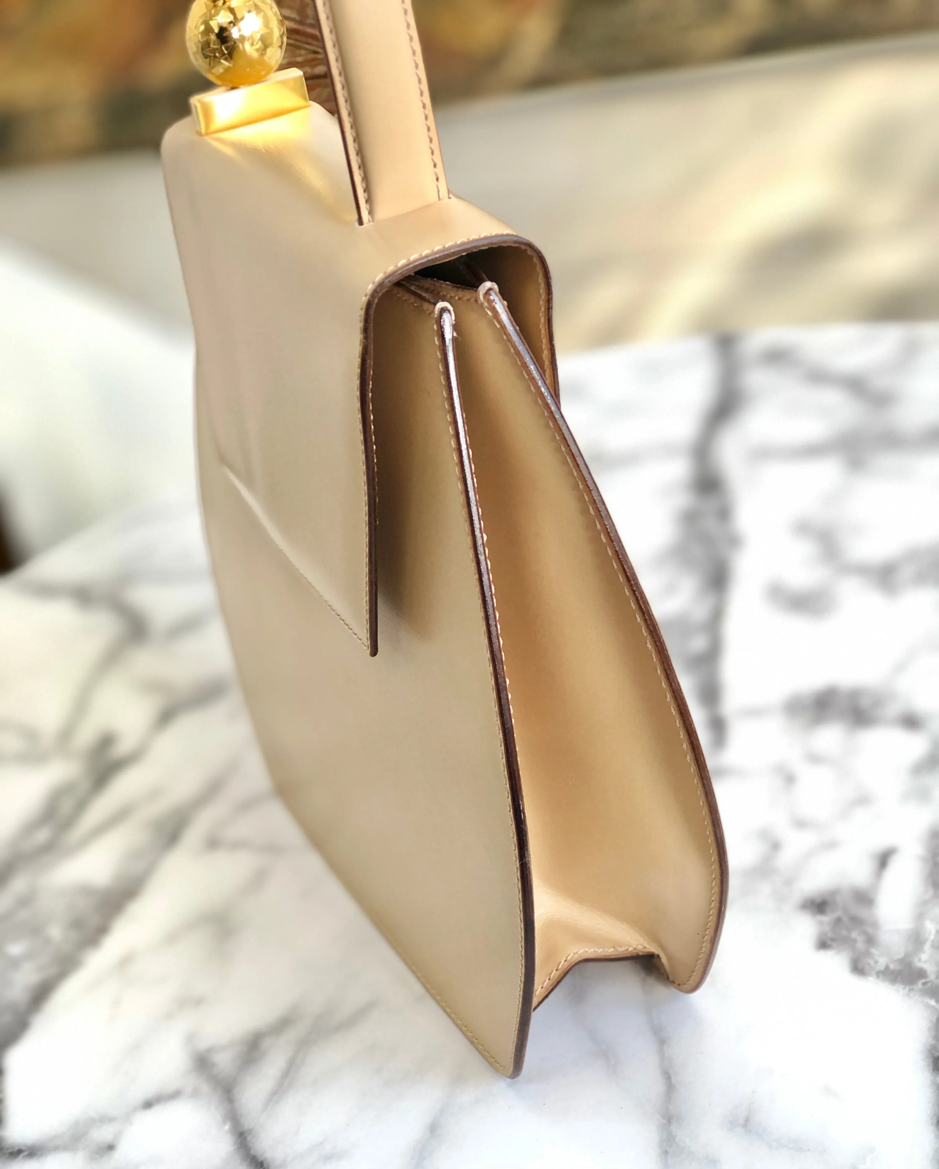 CELINE Starball Handbag Shoulderbag Beige Old Celine Vintage zder42