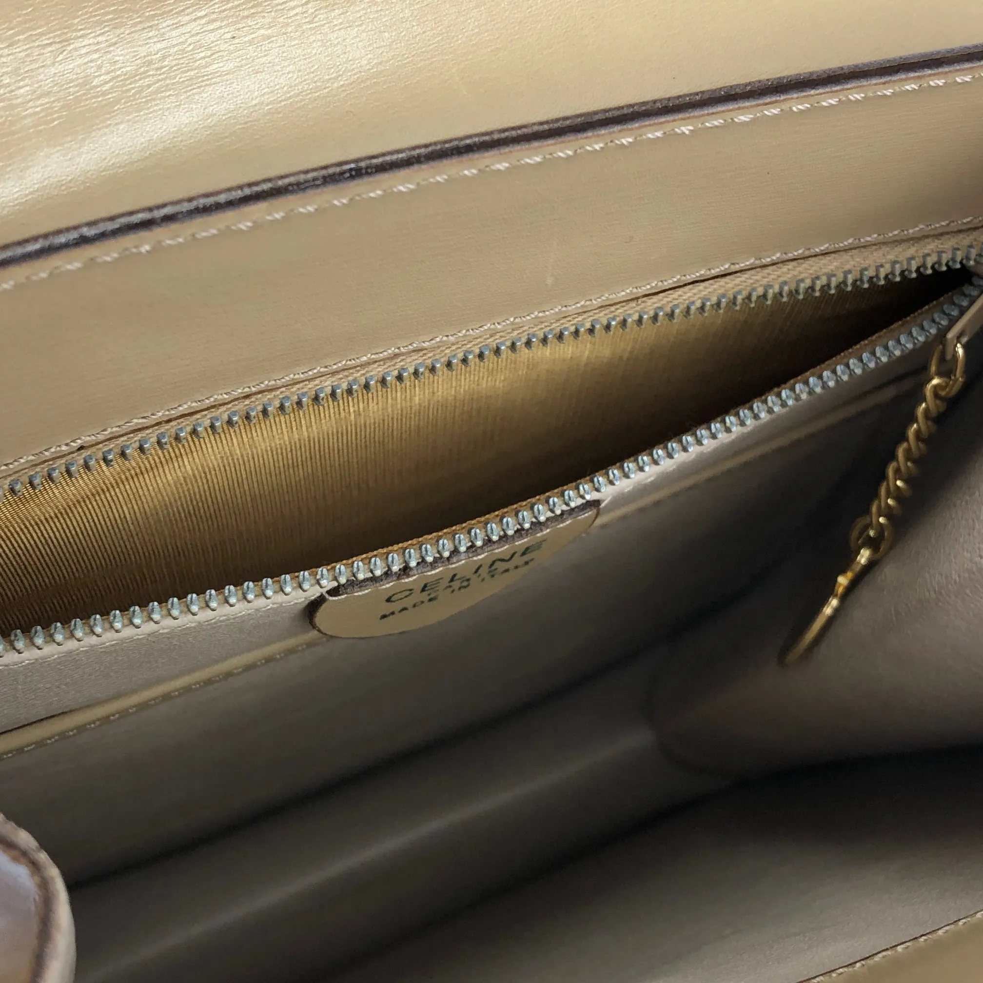 CELINE Starball Handbag Shoulderbag Beige Old Celine Vintage zder42