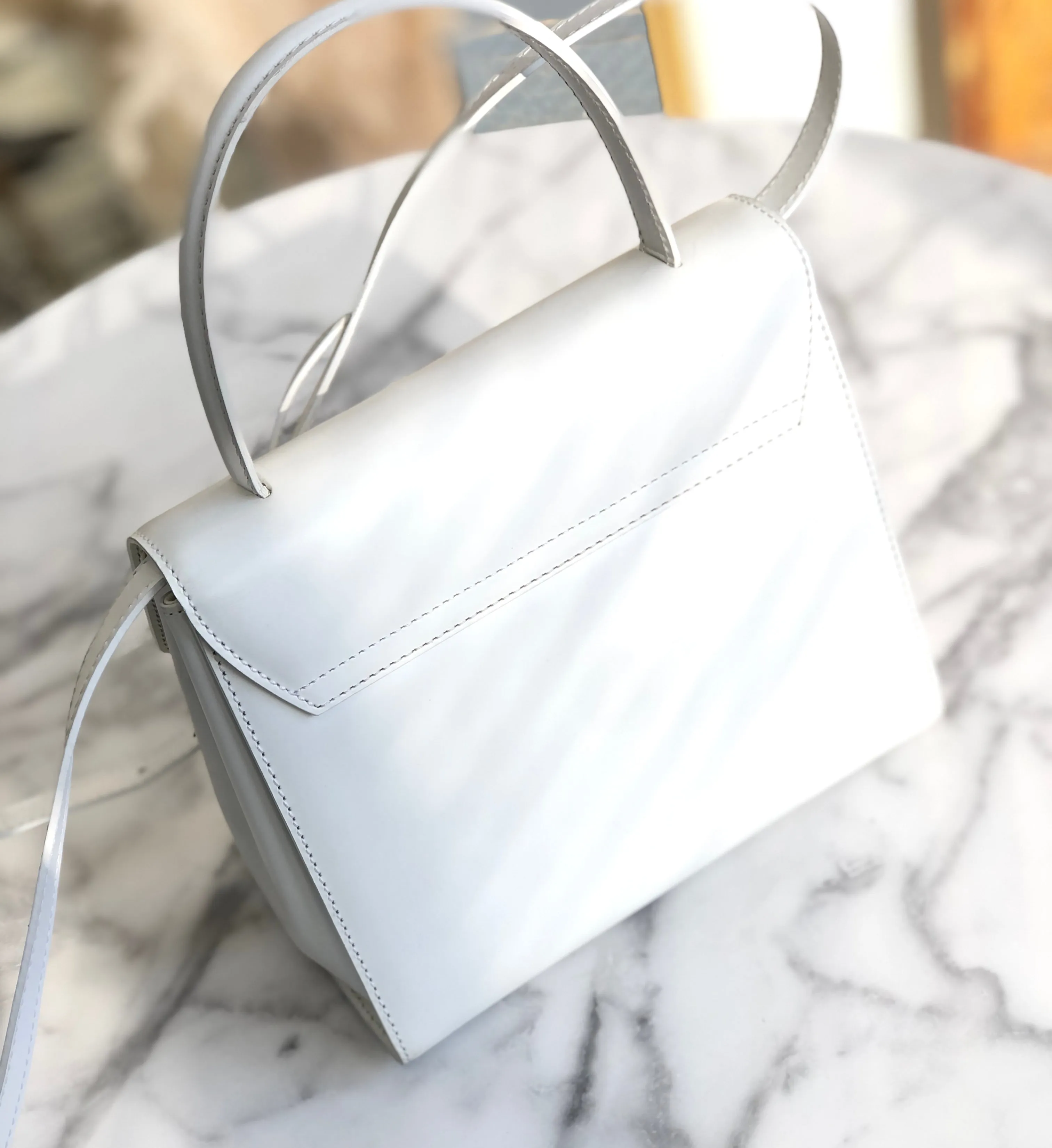 CELINE Starball Handbag Shoulderbag White Old Celine Vintage h3thd8