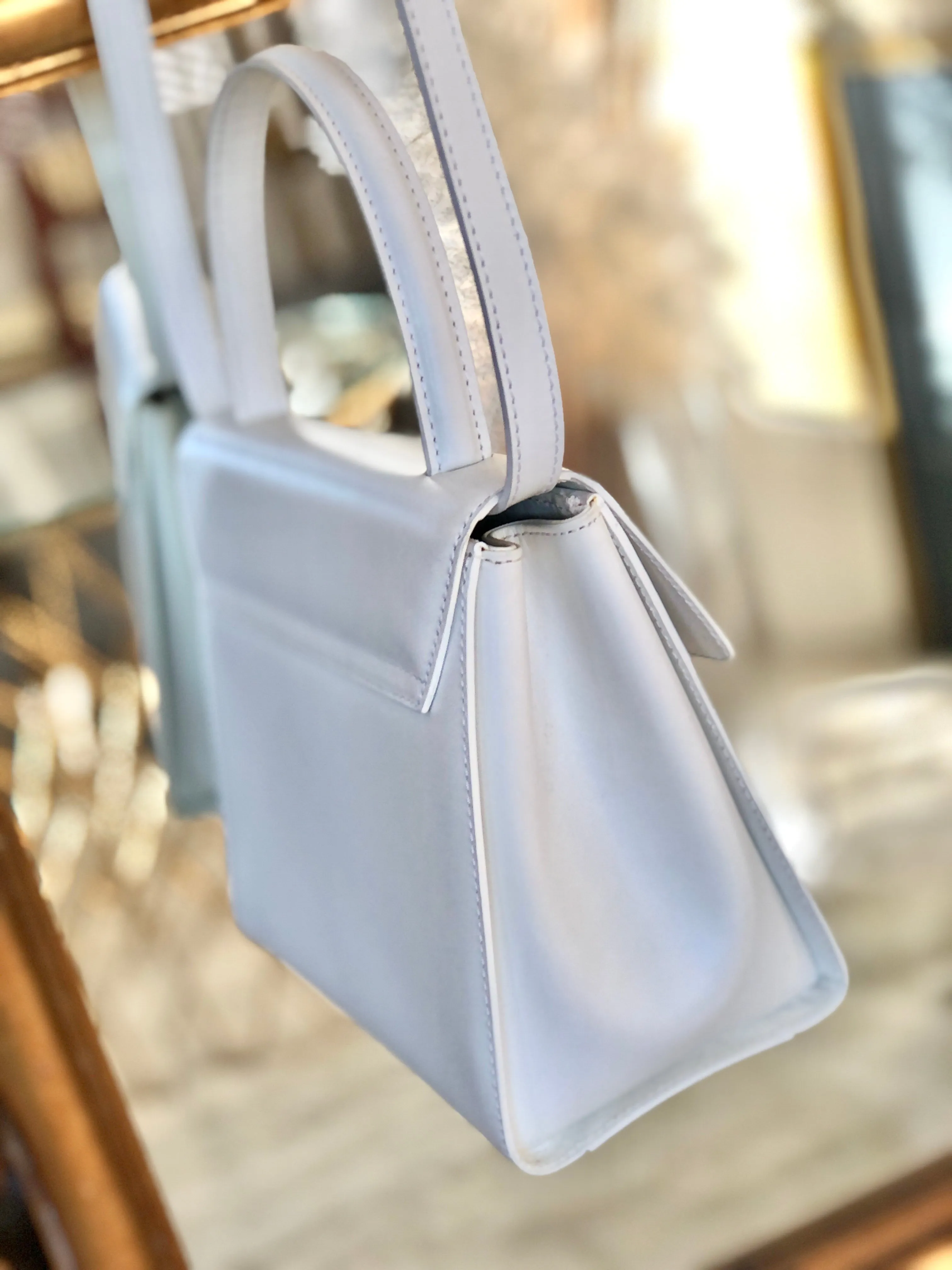 CELINE Starball Handbag Shoulderbag White Old Celine Vintage h3thd8