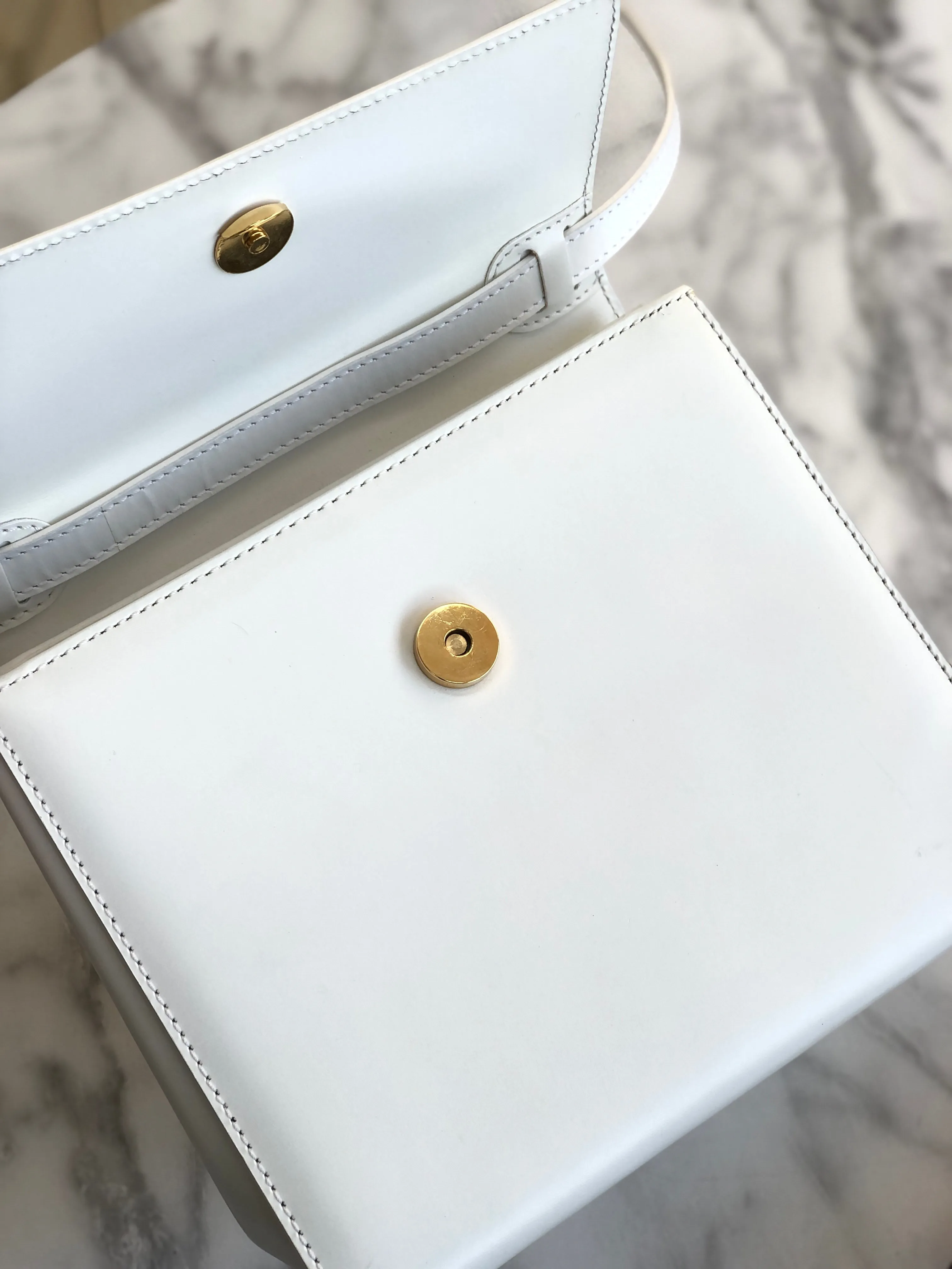 CELINE Starball Handbag Shoulderbag White Old Celine Vintage h3thd8