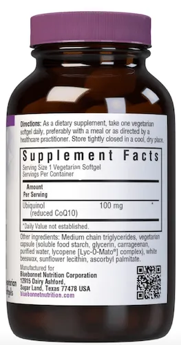Cellular Active CoQ10 Ubiquinol 100 mg, vsgels