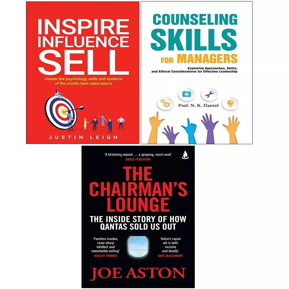 Chairman's Lounge,Inspire Influence Sell, Counseling Skills Managers 3 Books Set