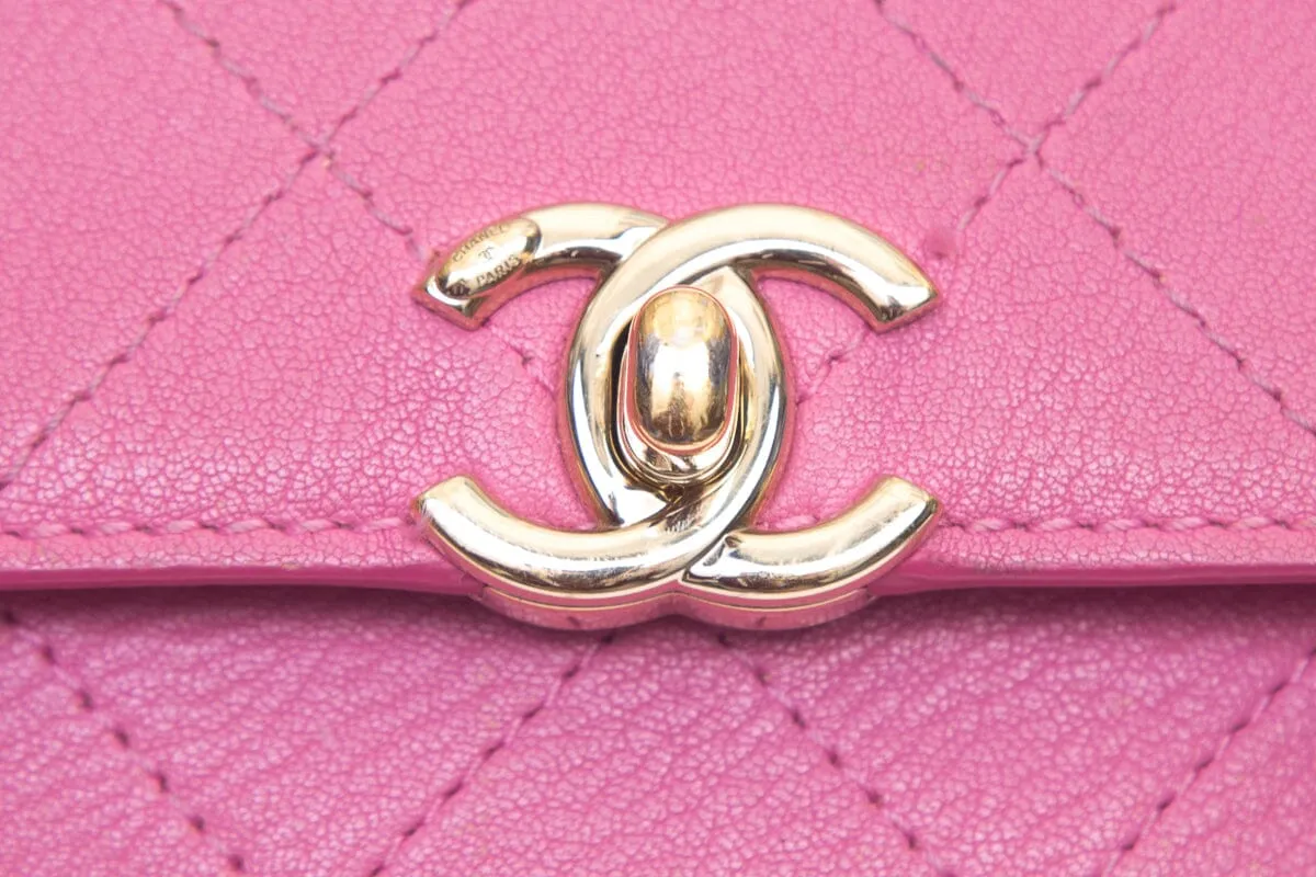 Chanel 2018/19 Pink Quilted Casual Trip Belt Bag