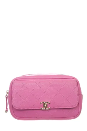 Chanel 2018/19 Pink Quilted Casual Trip Belt Bag