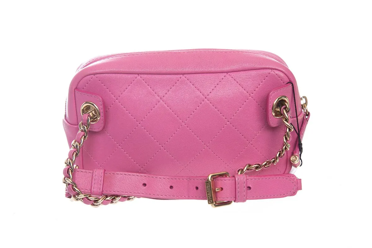 Chanel 2018/19 Pink Quilted Casual Trip Belt Bag
