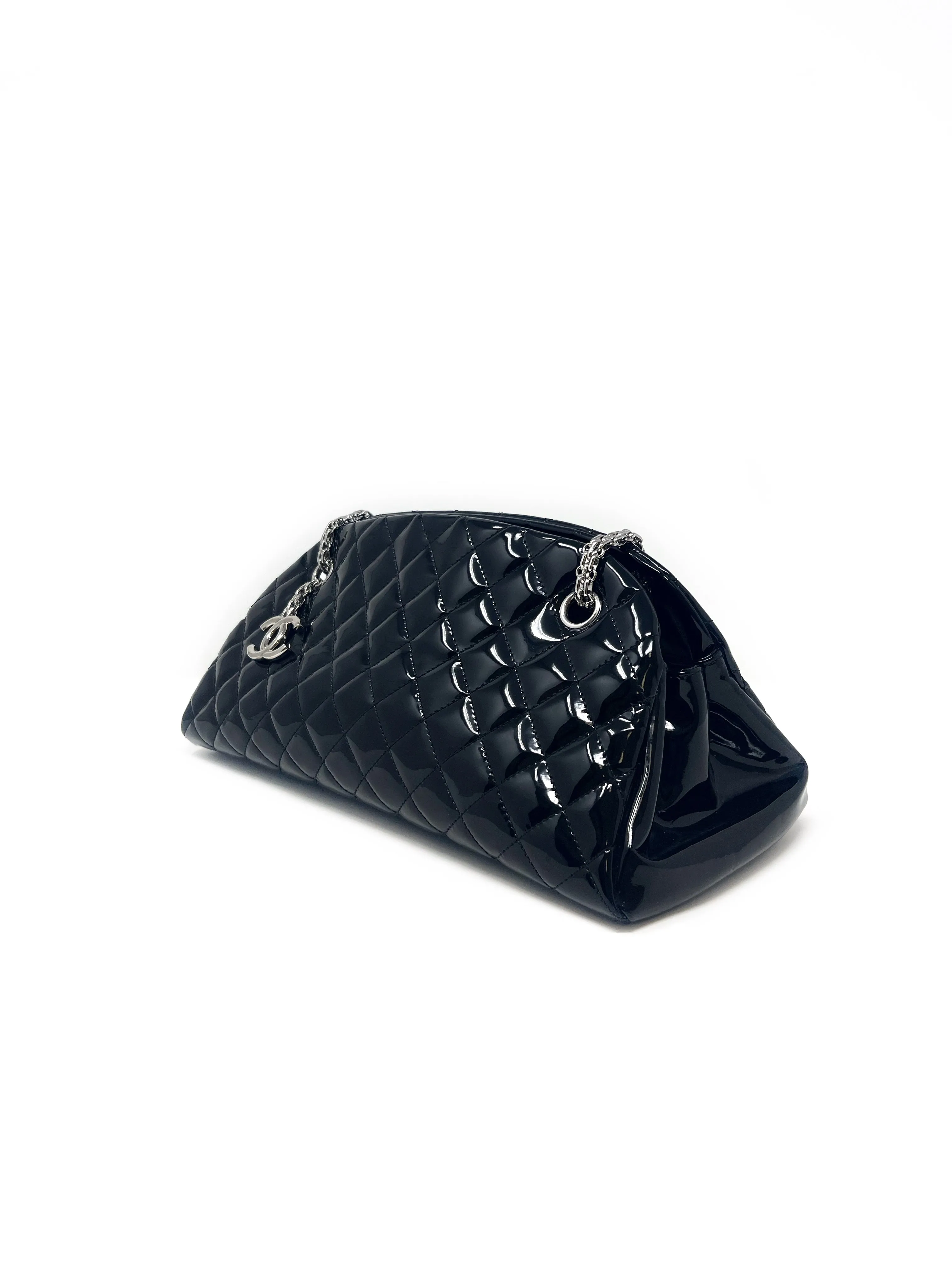 Chanel Black '10-11 'Just Mademoiselle' Patent Handbag