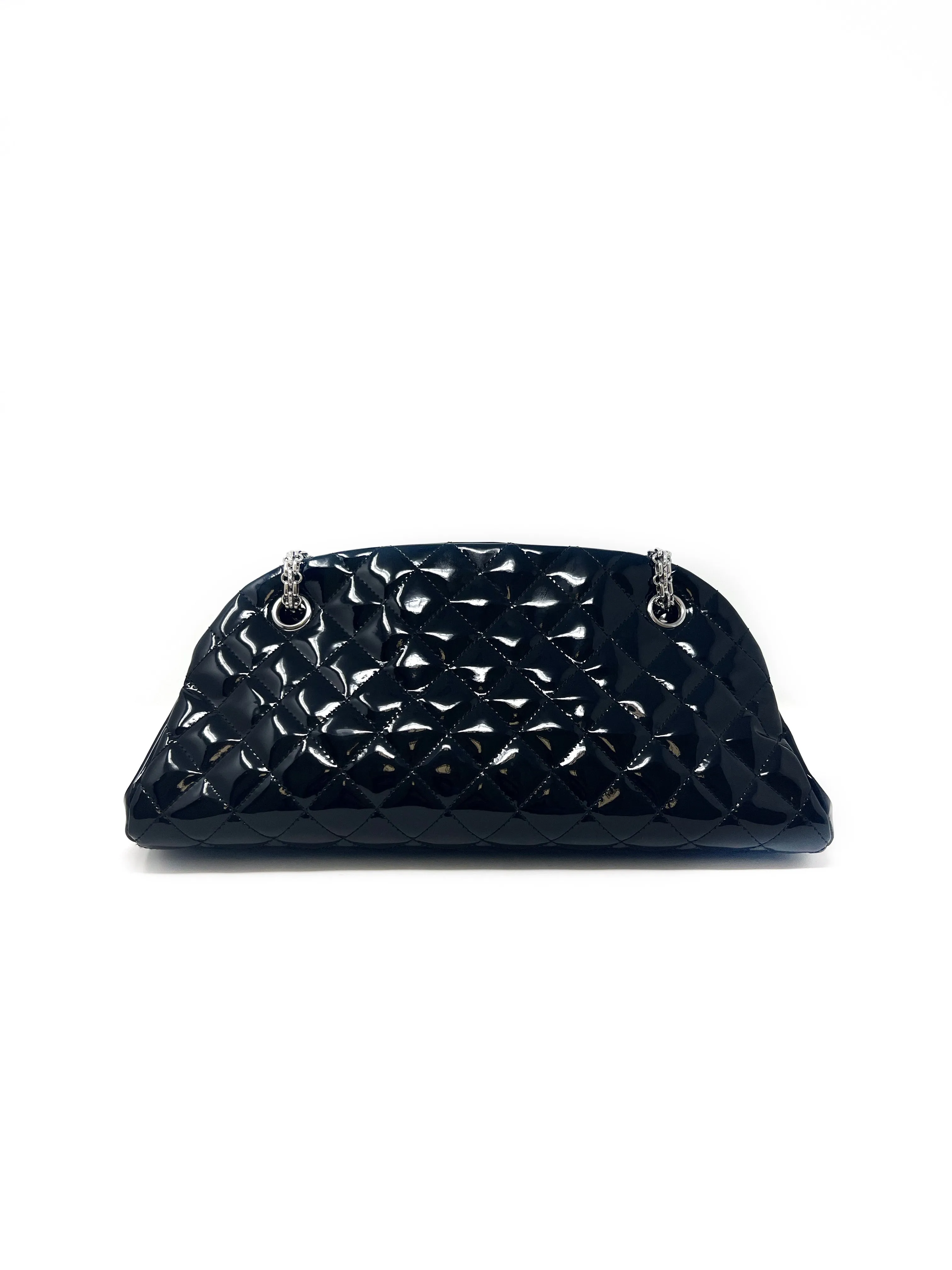 Chanel Black '10-11 'Just Mademoiselle' Patent Handbag