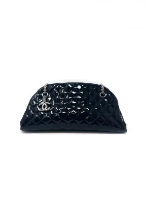 Chanel Black '10-11 'Just Mademoiselle' Patent Handbag